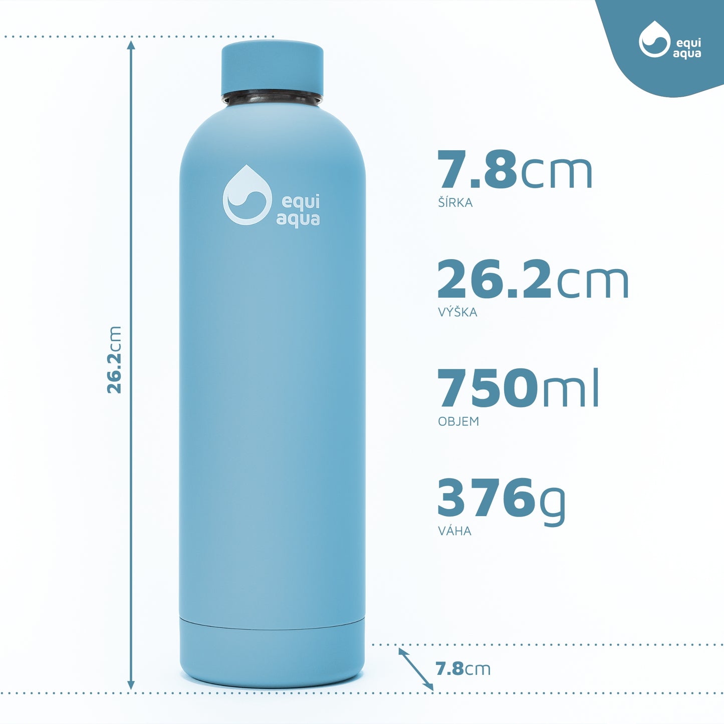 Termofľaša 750 ml nebesky modrá