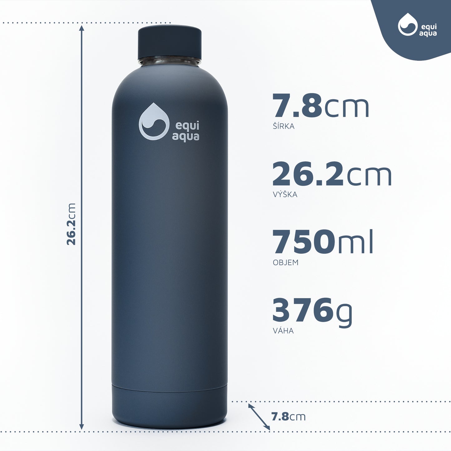 Termofľaša 750 ml tmavomodrý denim