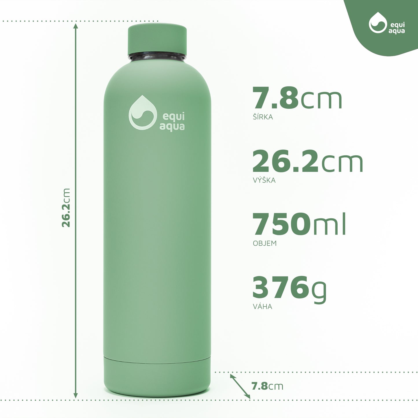 Termofľaša 750 ml trávovo zelená