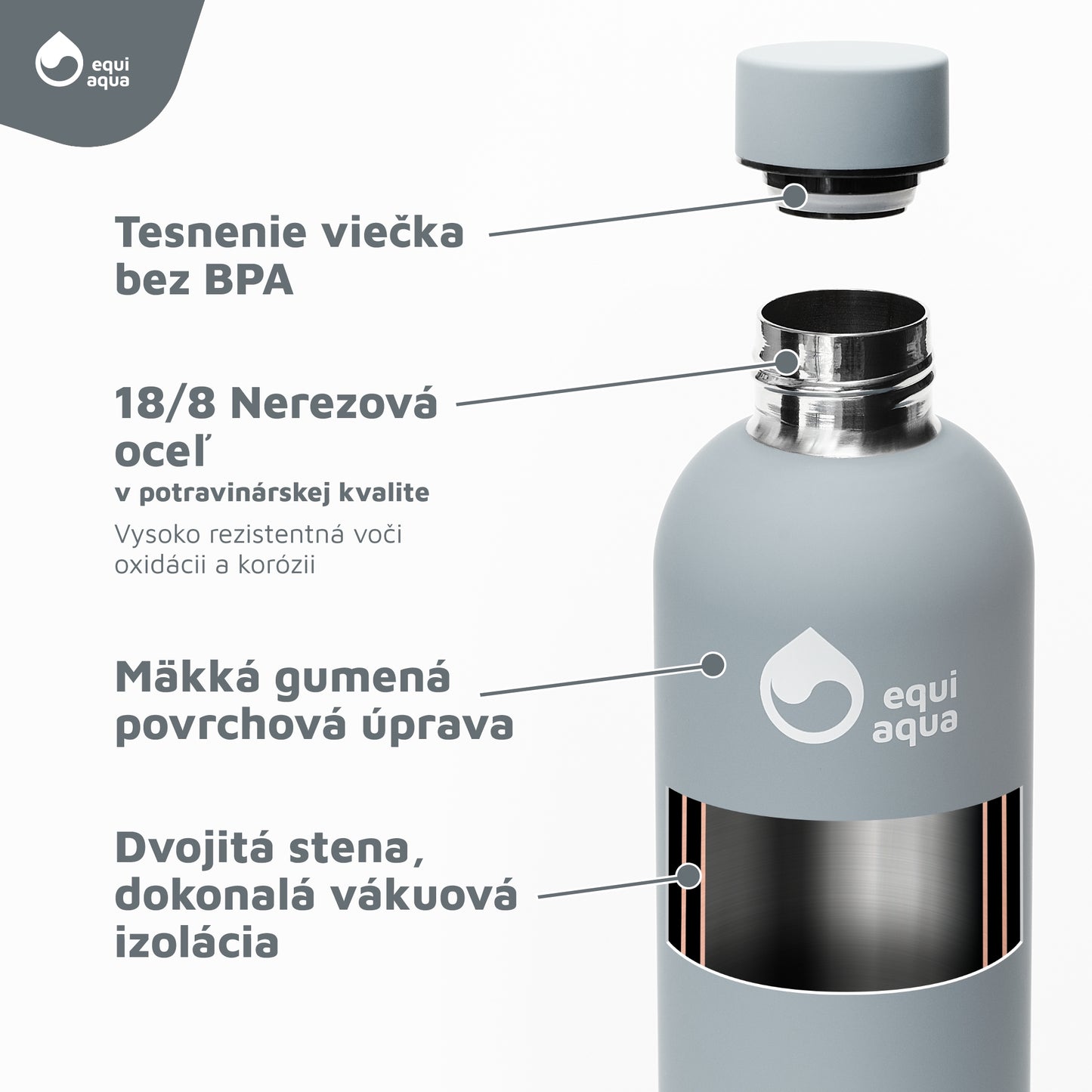 Termofľaša 750 ml chróm