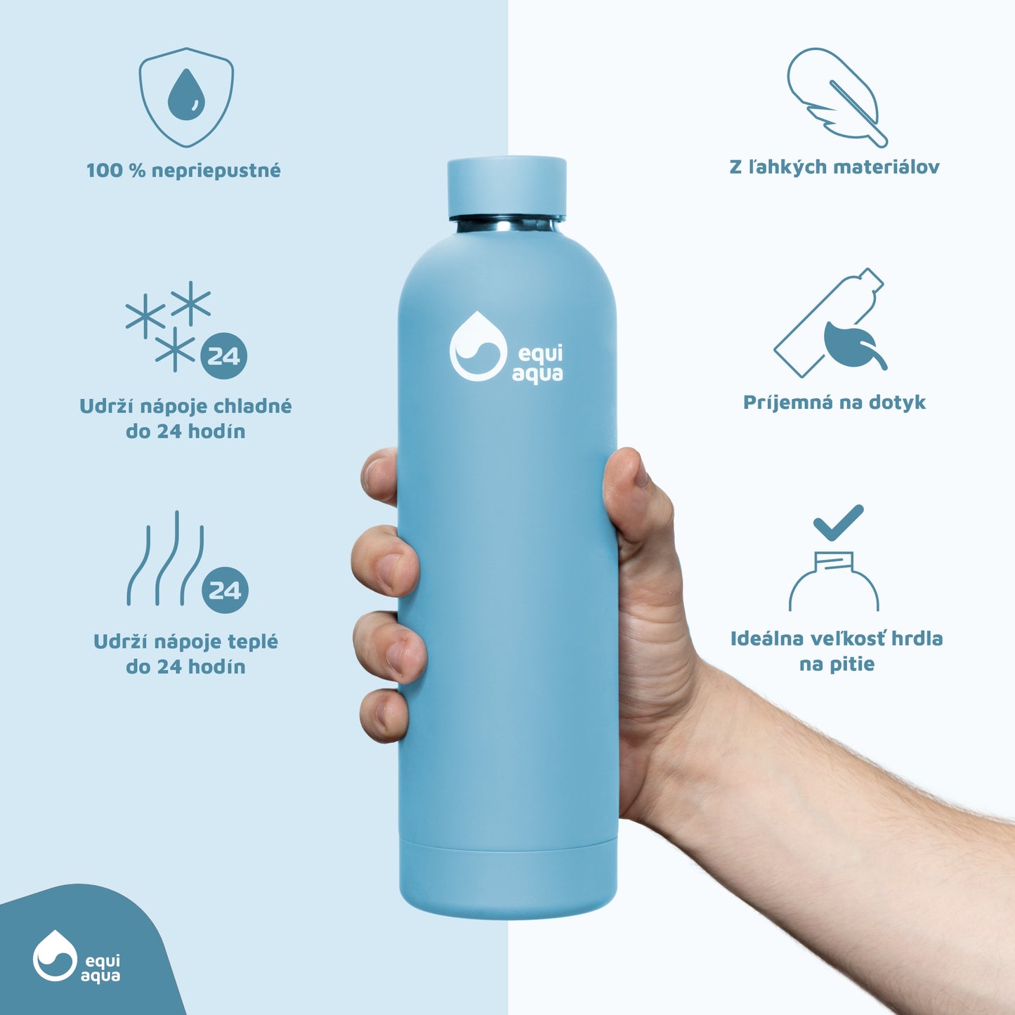 Termofľaša 750 ml nebesky modrá