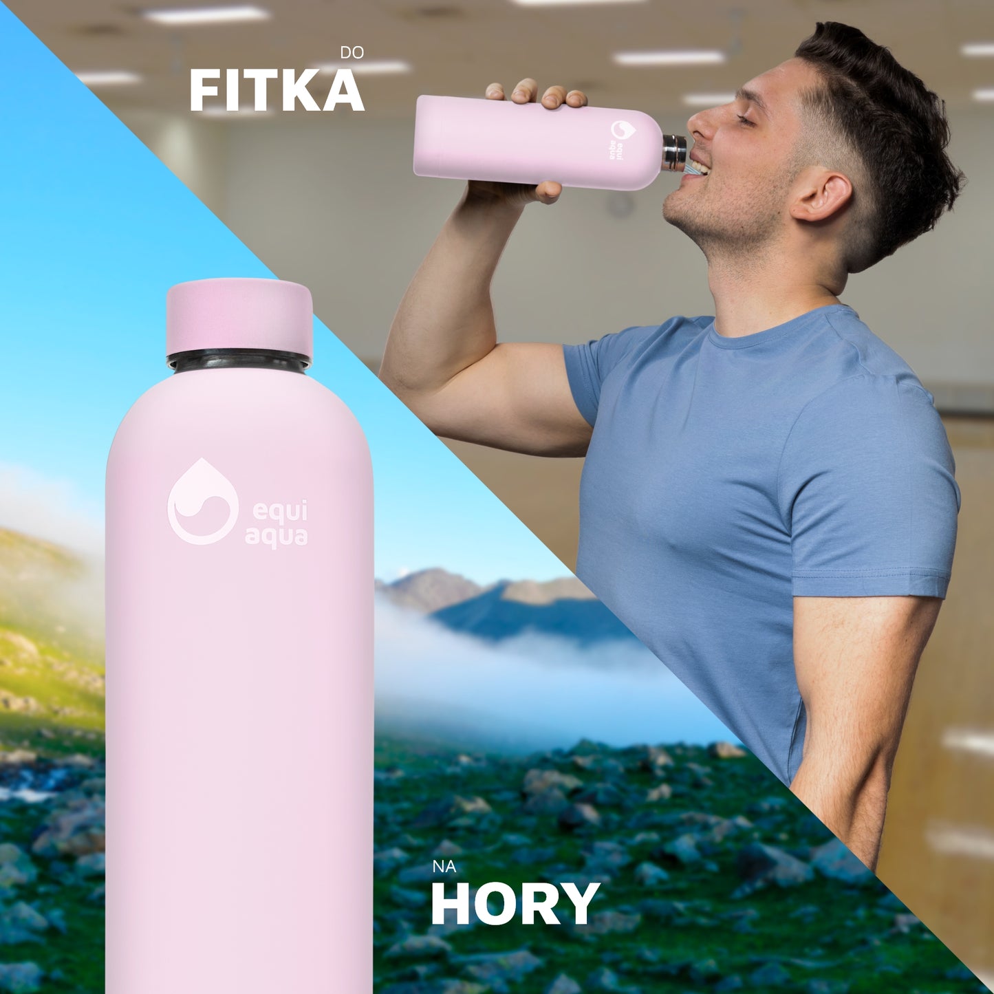 Termofľaša 750 ml svetlo ružová