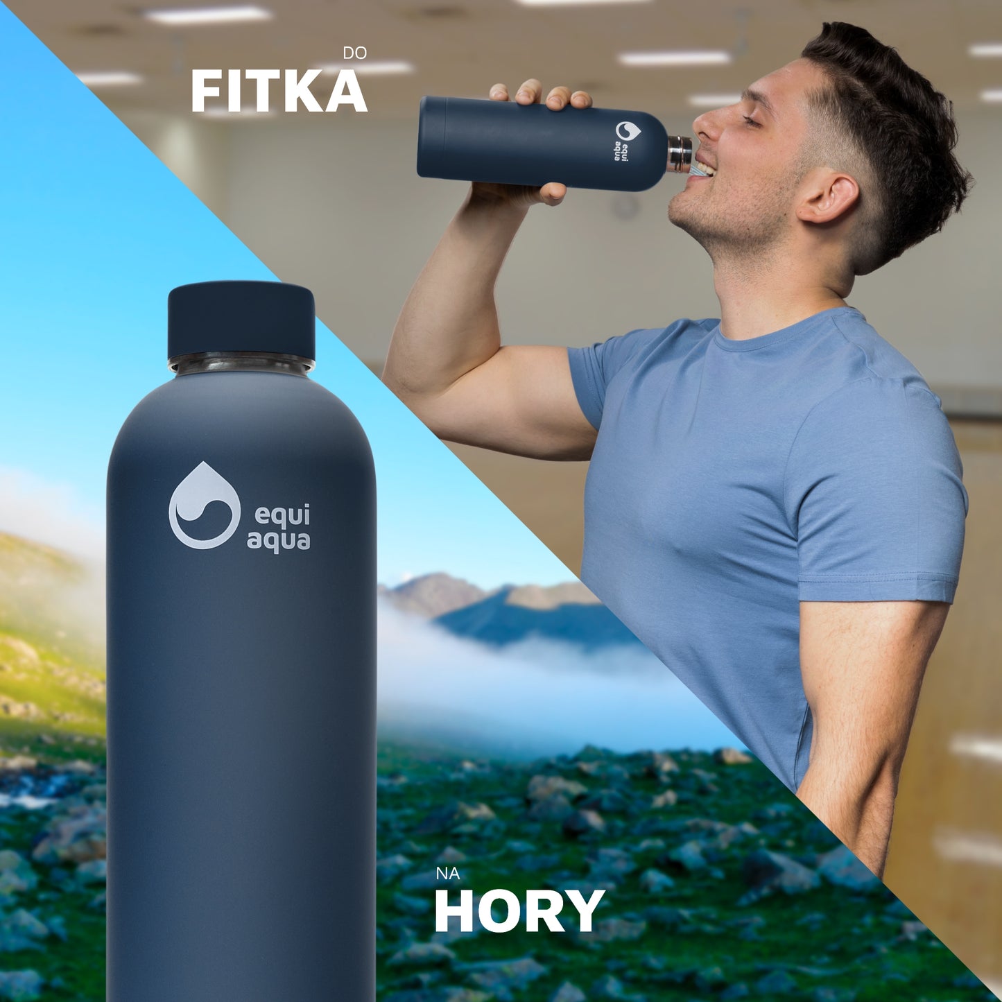 Termofľaša 750 ml tmavomodrý denim