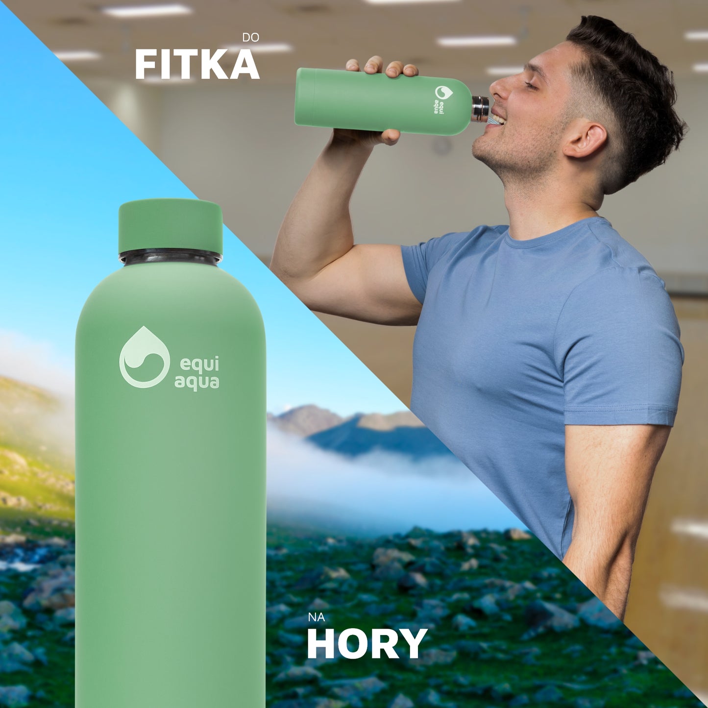 Termofľaša 750 ml trávovo zelená
