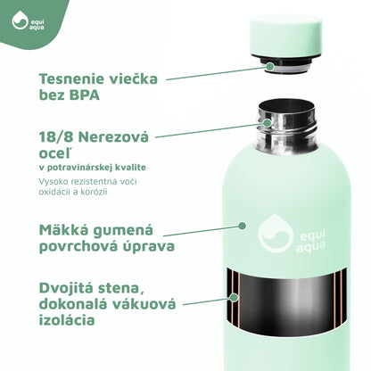 Termofľaša 750 ml svetlo zelená
