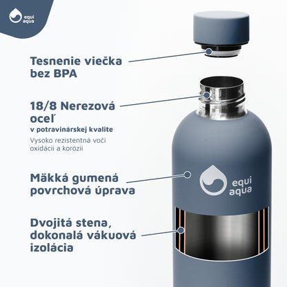 Termofľaša 750 ml tmavomodrý denim